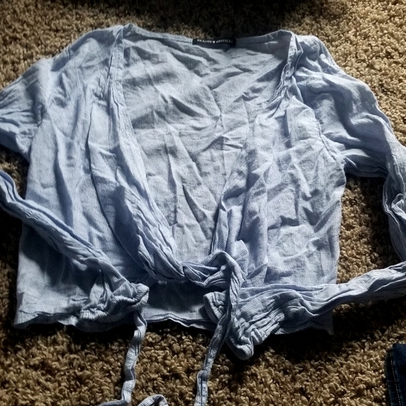 Sexy blue and white strips cover up - Picture 2 of 3